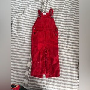 Hanna Andersson red Corduroy Overalls